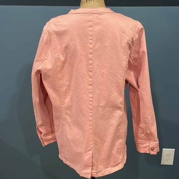 Issac Mizrahi Live! Pink Denim Jacket Large - Picture 7 of 11